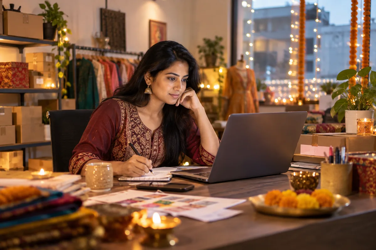 A small-business marketer plans early festive advertising while auction bids and campaign costs rise toward Diwali.