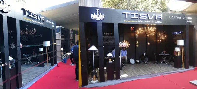 Exhibition stalls built for the IIID show in Indore.